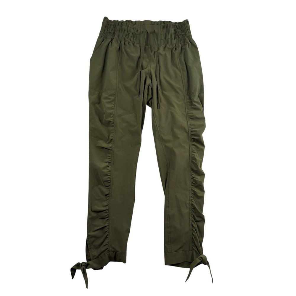 Prana Sz S Bindi Ankle Tie Pant Pull On Drawstring Ruched Leg Athleisure Outdoor - Picture 2 of 13